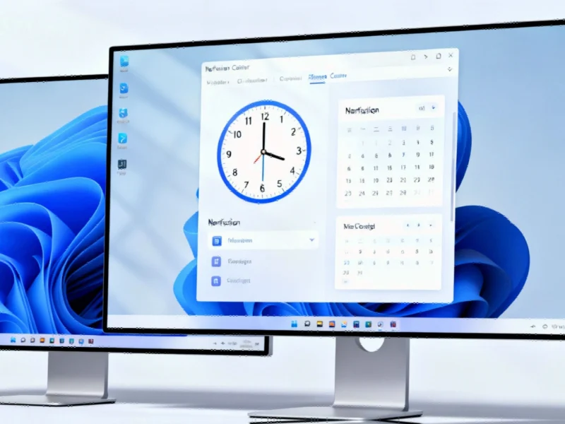Microsoft Enhances Windows 11 Notification Center with Multi-Monitor Clock Display in Latest Canary - Professional coverage